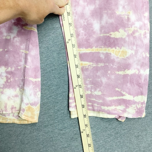 Young Fabulous & Broke Wide Leg Fauna Pants Boho Hippie Tie Dye Palazzo XS - Picture 9 of 12